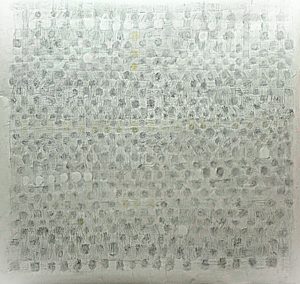 blei-buntstift performance-zeichnung 150x152cm