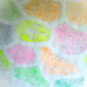 blei-buntstift performance-zeichnung 150x152cm