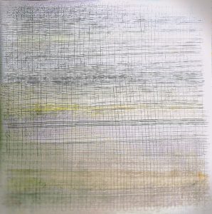 blei-buntstift performance-zeichnung 150x152cm_FromNothing_shaky parallel lines