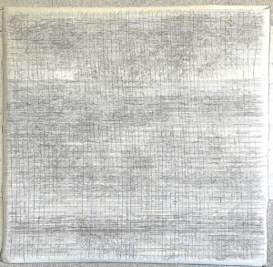 blei-buntstift performance-zeichnung 150x152cm_FromNothing_shaky parallel lines