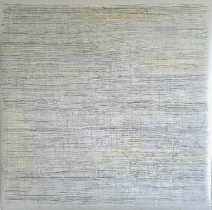 blei-buntstift performance-zeichnung 150x152cm_FromNothing_shaky parallel lines