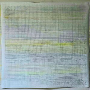 blei-buntstift performance-zeichnung 150x152cm_FromNothing_shaky parallel lines