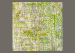 buntstiftzeichnung auf 150x152cm, detail