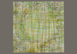 buntstiftzeichnung auf 150x152cm, detail