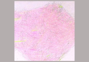 buntstiftzeichnung auf 150x152cm, detail