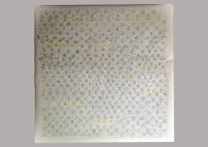 blei/buntstiftzeichnung auf 150x152cm